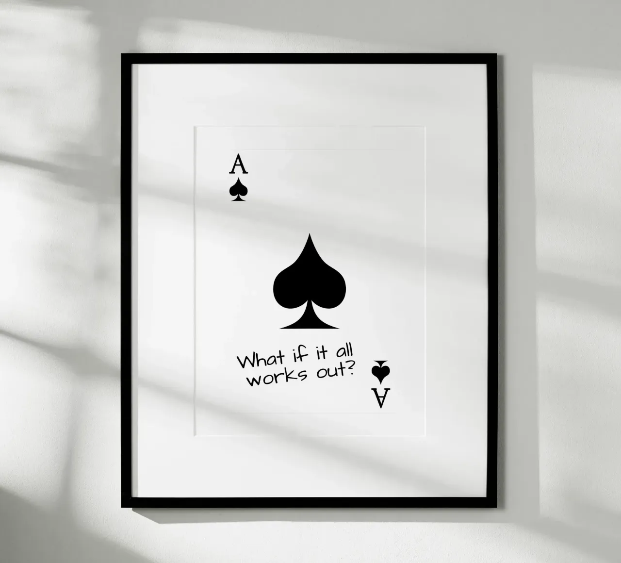 E se tutto funzionasse? Pik poster con telaio in legno da ArtDesign by KBK