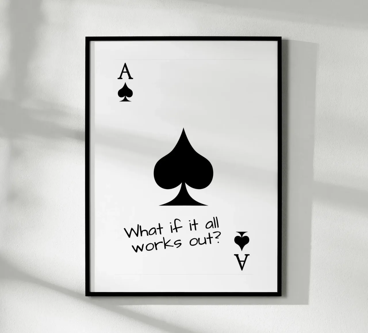 E se tutto funzionasse? Pik poster con telaio in legno da ArtDesign by KBK
