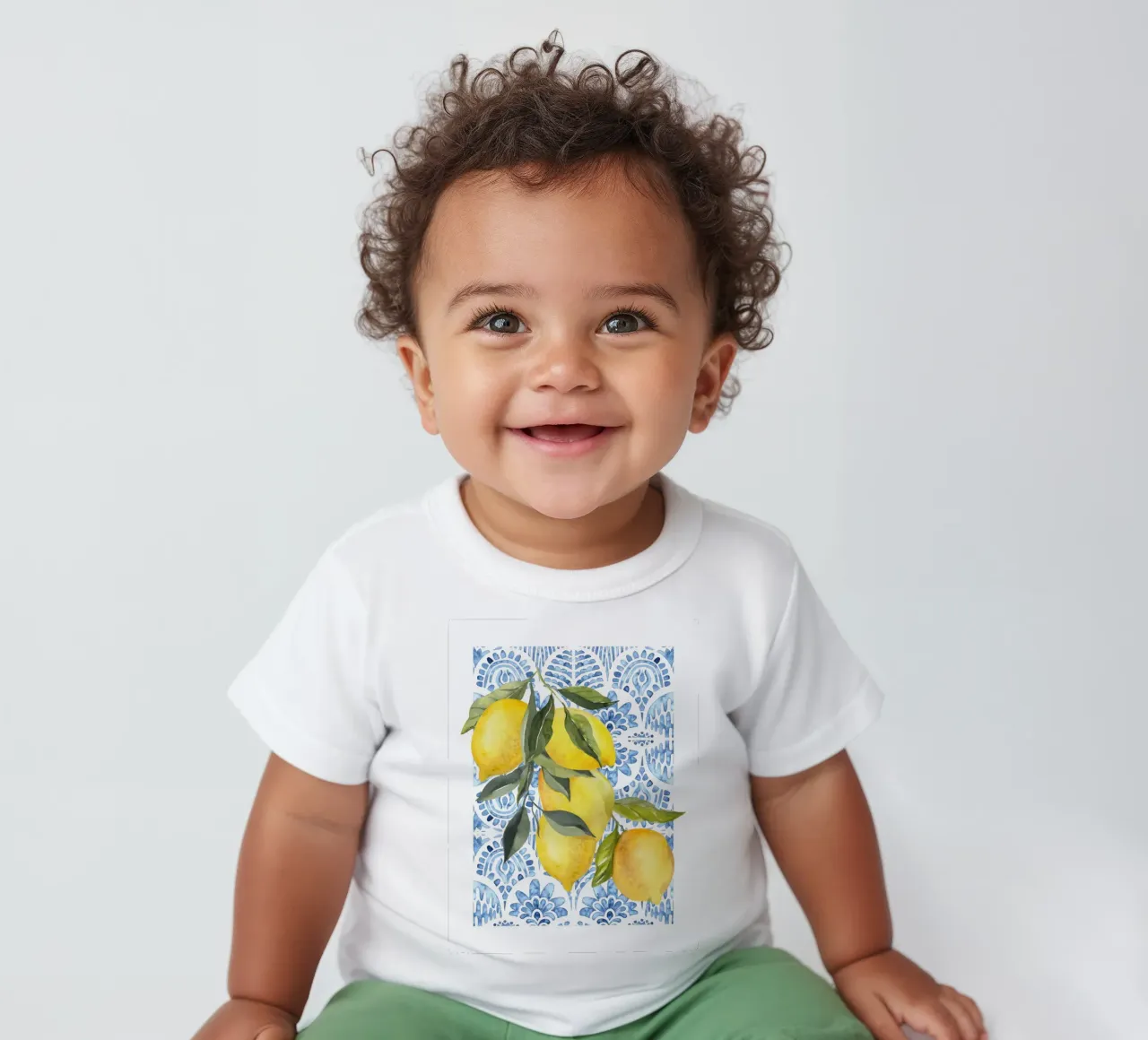 Italian Lemon Print baby t-shirt by Bella Studio