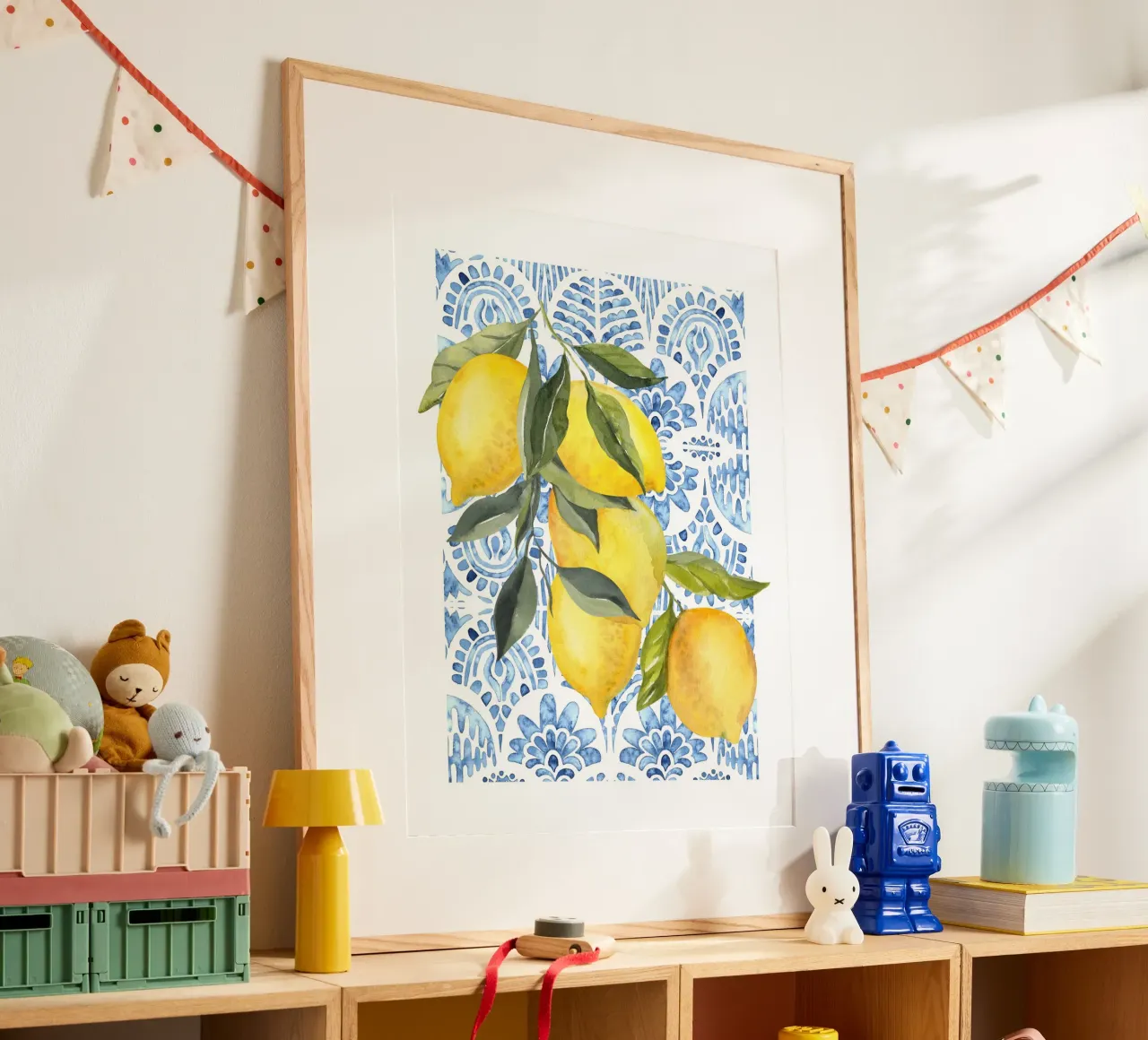 Stampa al limone italiano poster con telaio in plastica da Bella Studio