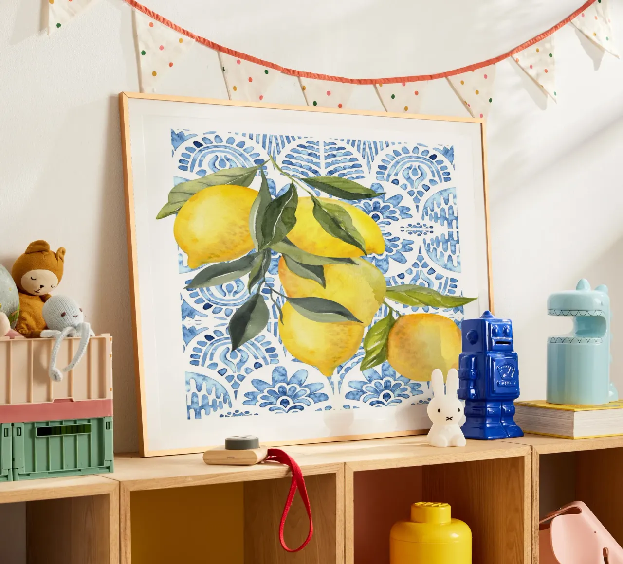 Stampa al limone italiano poster con telaio in plastica da Bella Studio