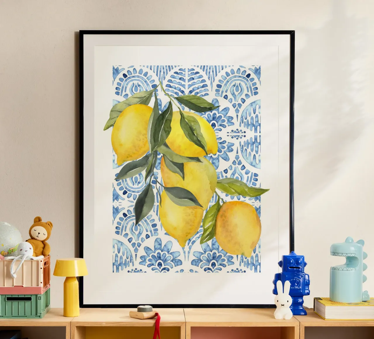 Stampa al limone italiano poster con telaio in plastica da Bella Studio