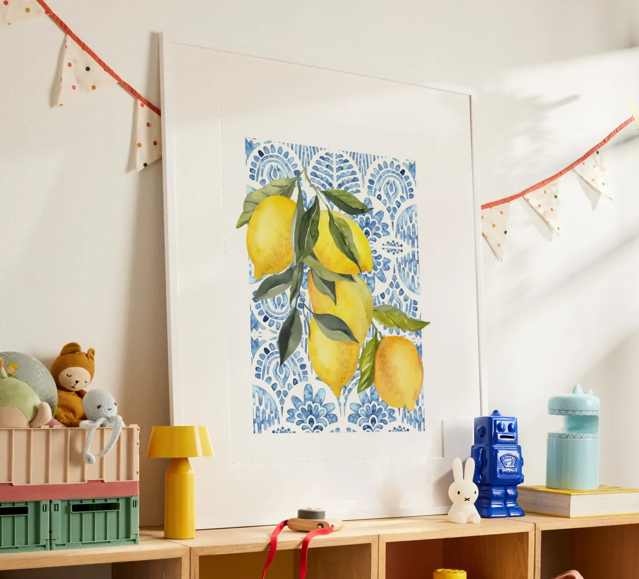 Stampa al limone italiano poster con telaio in plastica da Bella Studio
