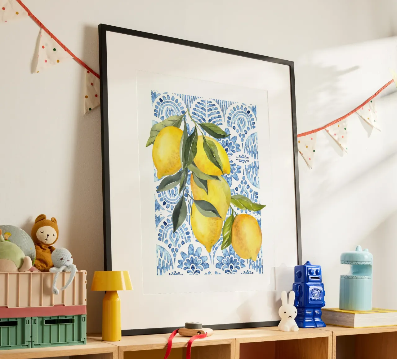 Stampa al limone italiano poster con telaio in plastica da Bella Studio