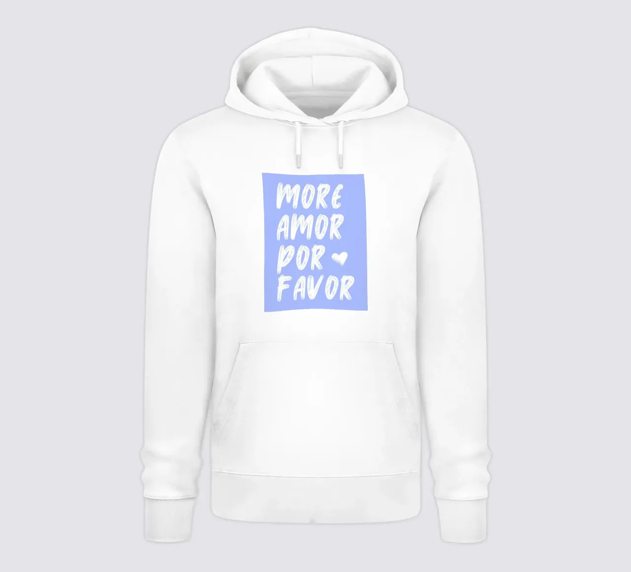 More Amor Por Favor Quote Print felpa con cappuccio da Bella Studio