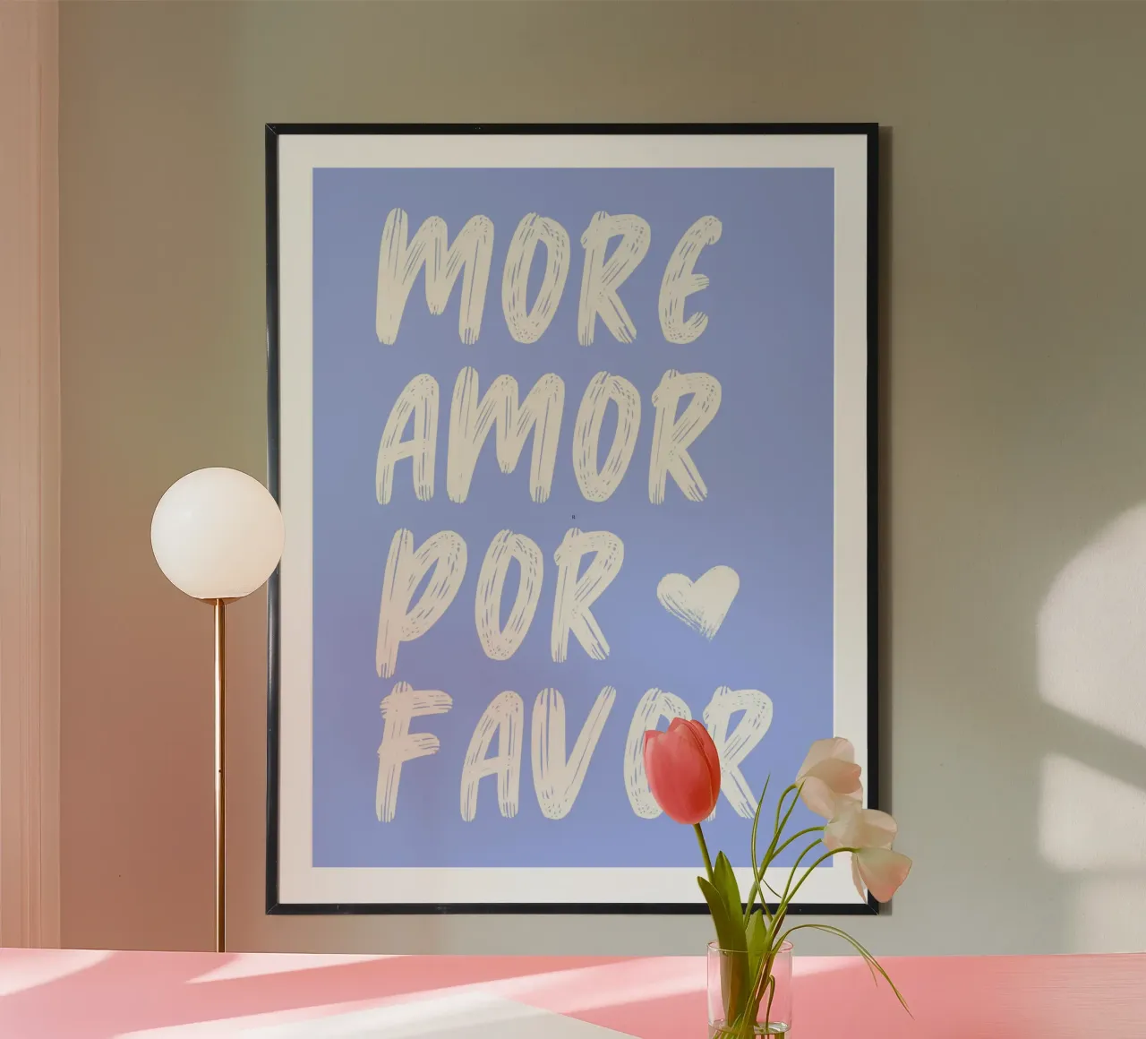 More Amor Por Favor Quote Print Hahnemühle von Bella Studio