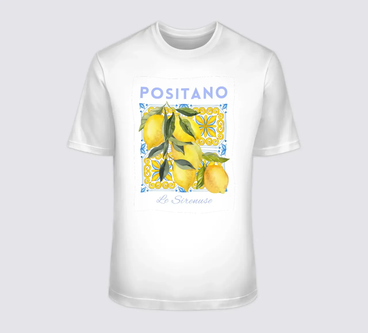Positano Italian Lemon Print t-shirt da Bella Studio