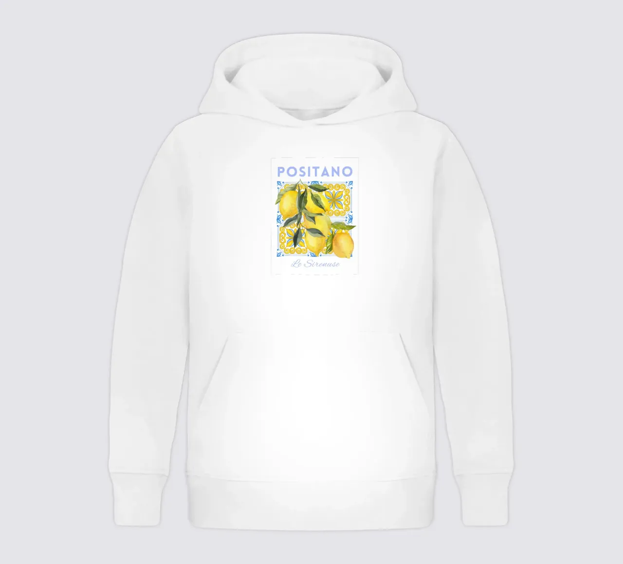 Positano Italian Lemon Print felpa bambino con cappuccio da Bella Studio