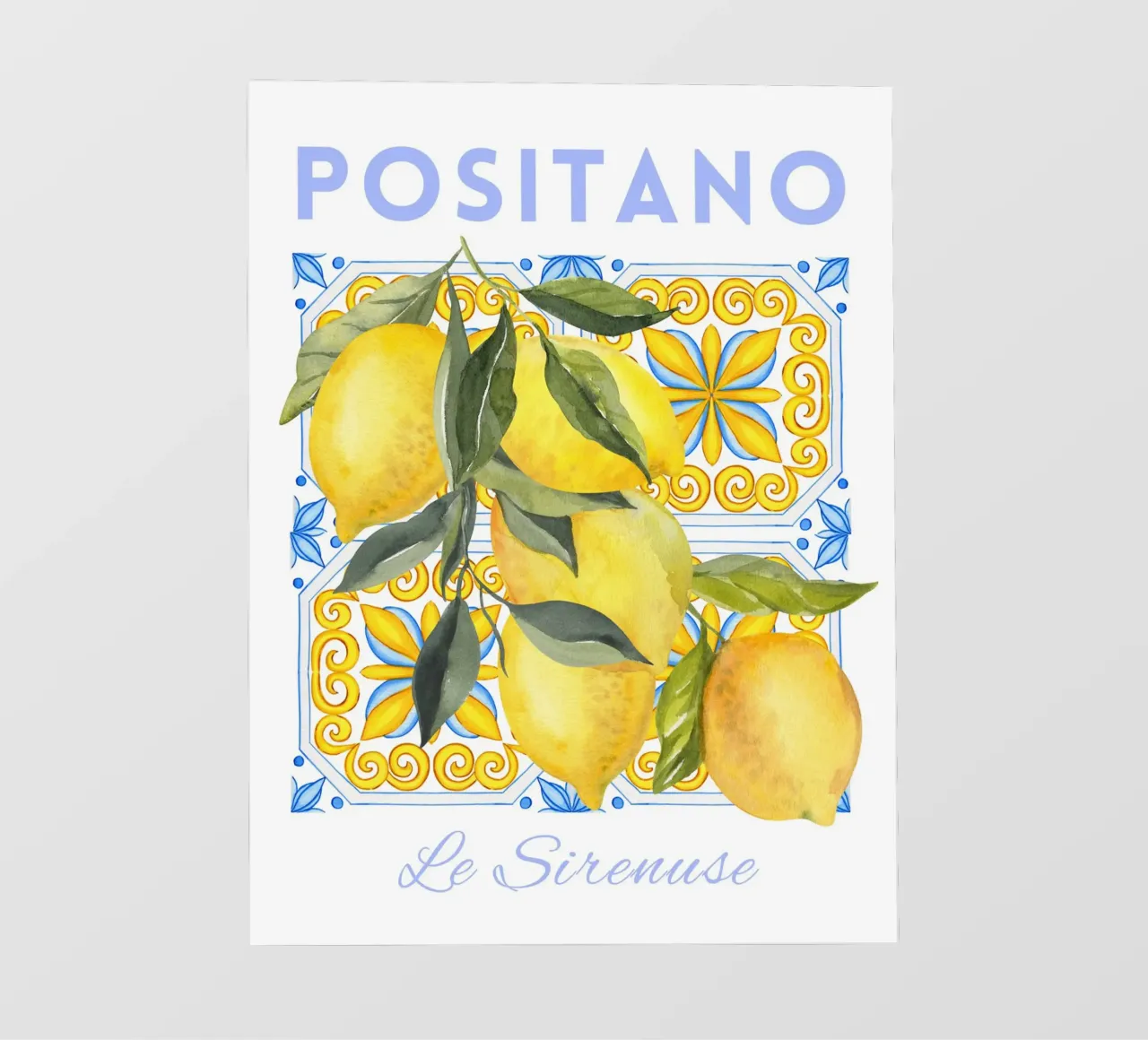 Positano Italian Lemon Print photo wallpaper by Bella Studio