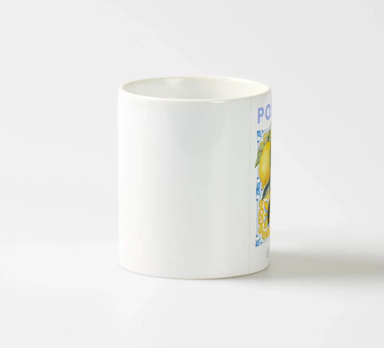 Positano Italian Lemon Print tazza in ceramica da Bella Studio