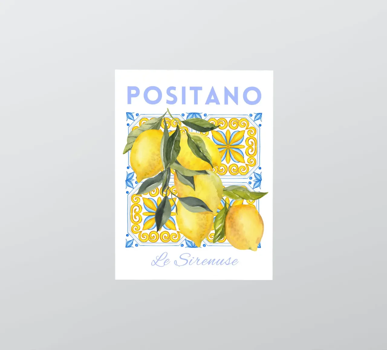 Positano Italian Lemon Print adesivo da Bella Studio
