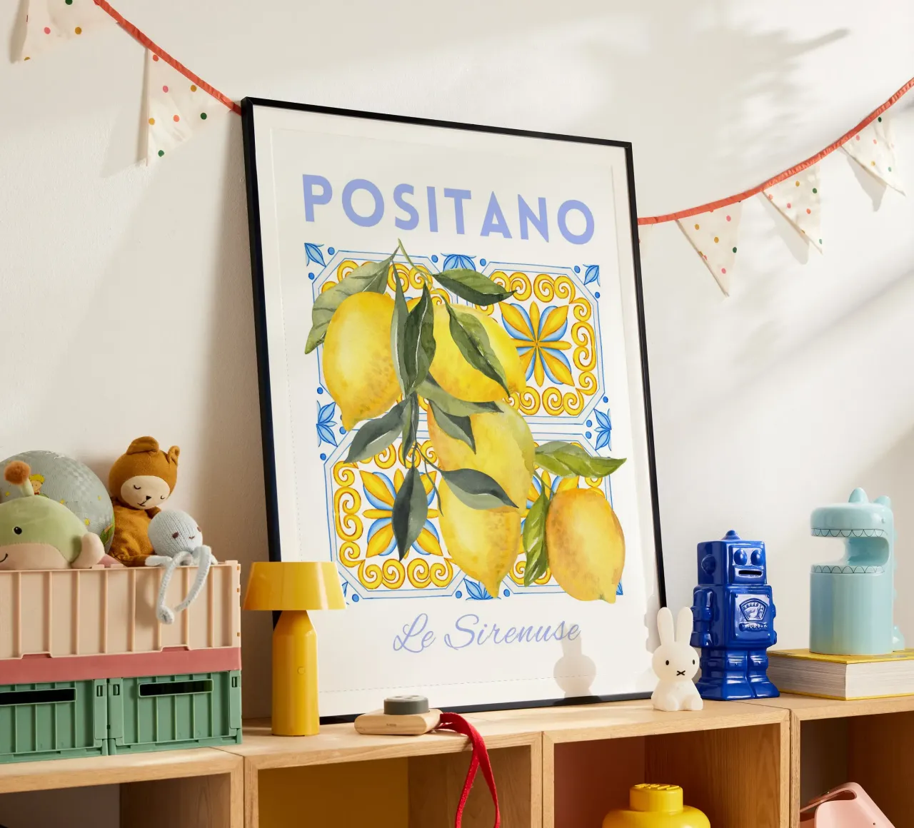 Positano Italian Lemon Print carta hahnemühle da Bella Studio