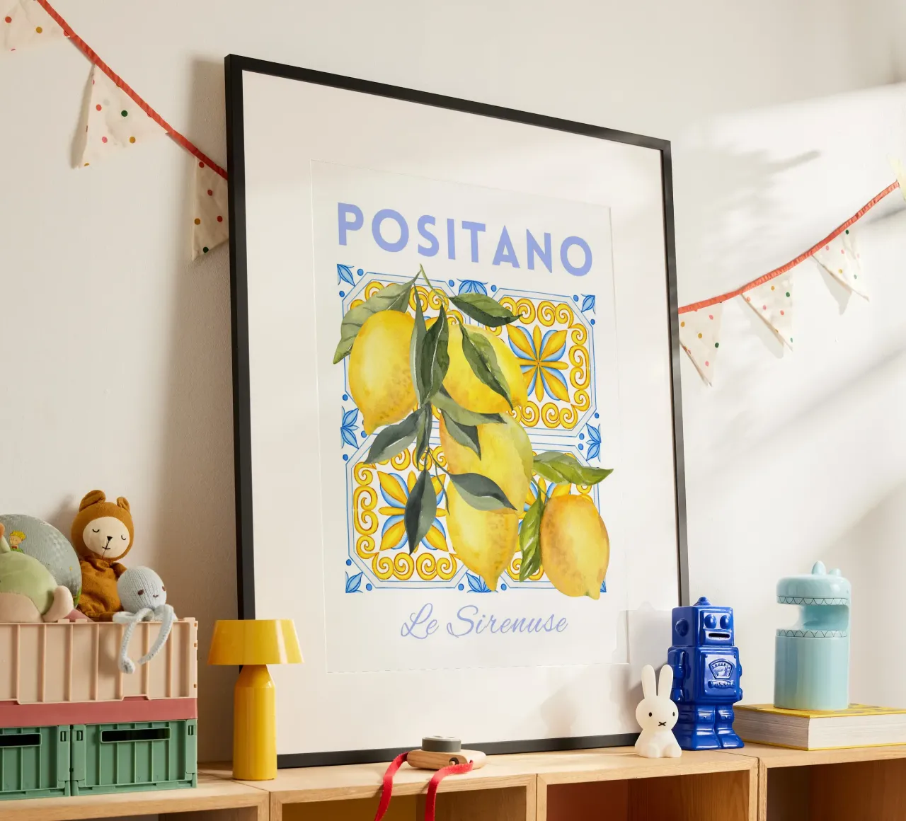 Positano Italian Lemon Print carta hahnemühle da Bella Studio
