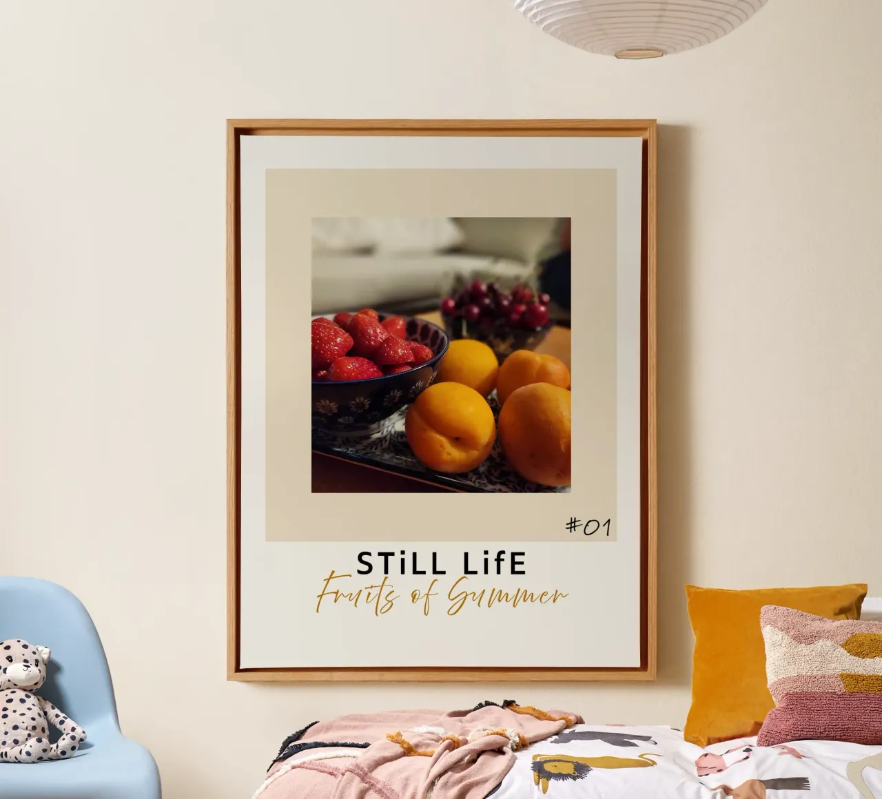 still life friuts of summer #01 tela con Cornice a cassetta da words-in-frames