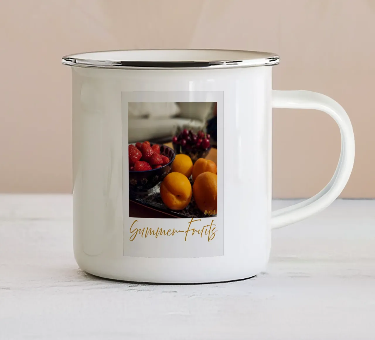 frutti estivi #01 tazza in smalto da words-in-frames