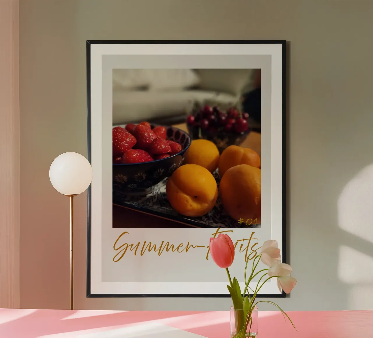 frutti estivi #01 poster con telaio in alluminio da words-in-frames