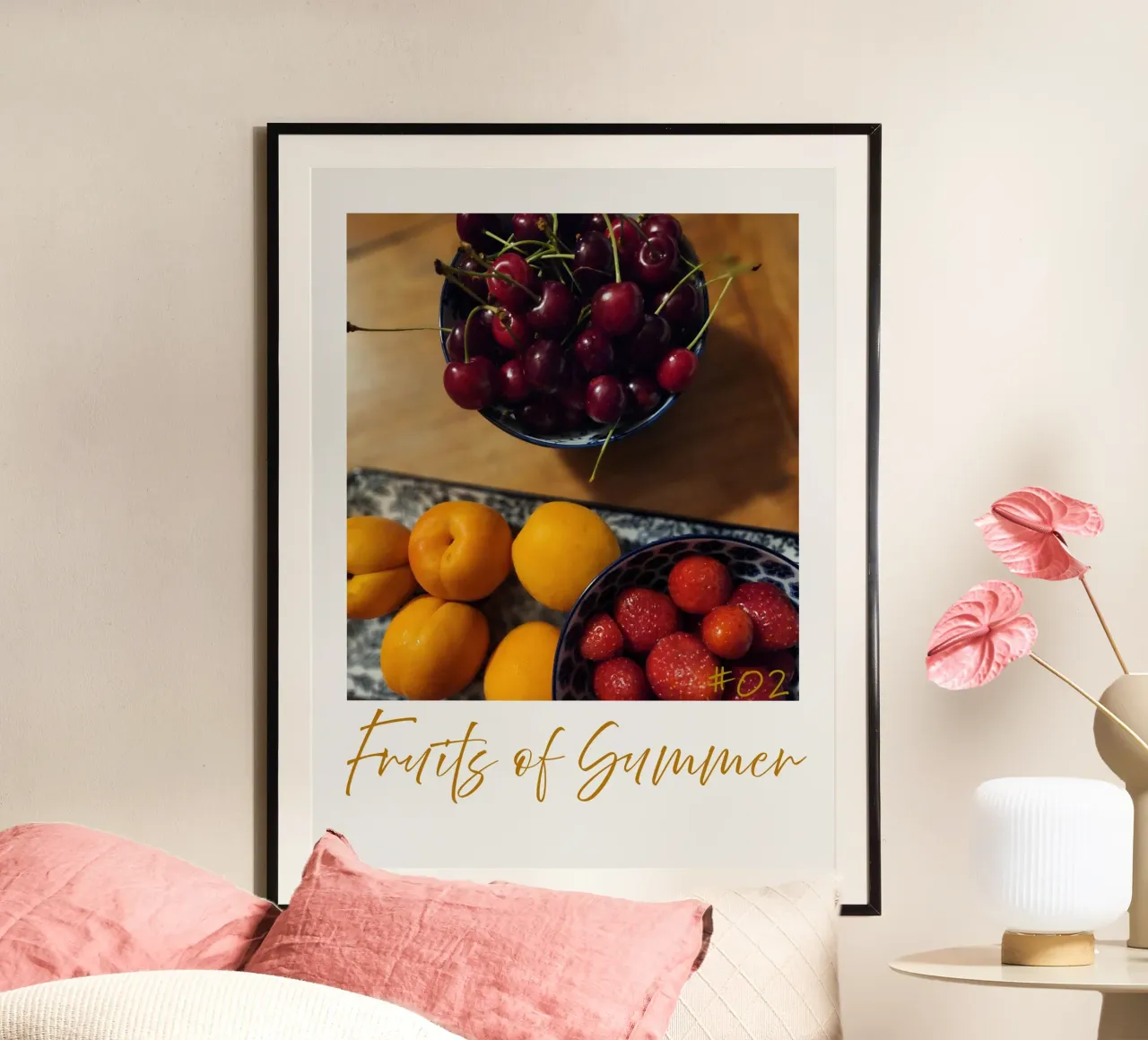 frutti estivi #02 poster con telaio in alluminio da words-in-frames