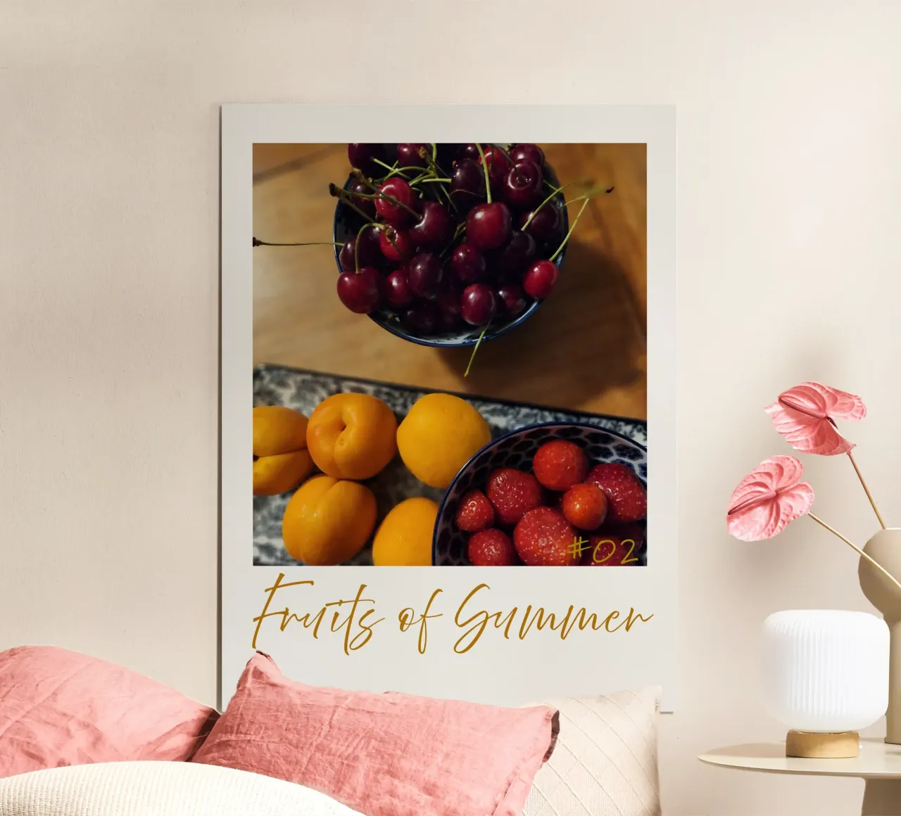 frutti estivi #02 poster con telaio in alluminio da words-in-frames