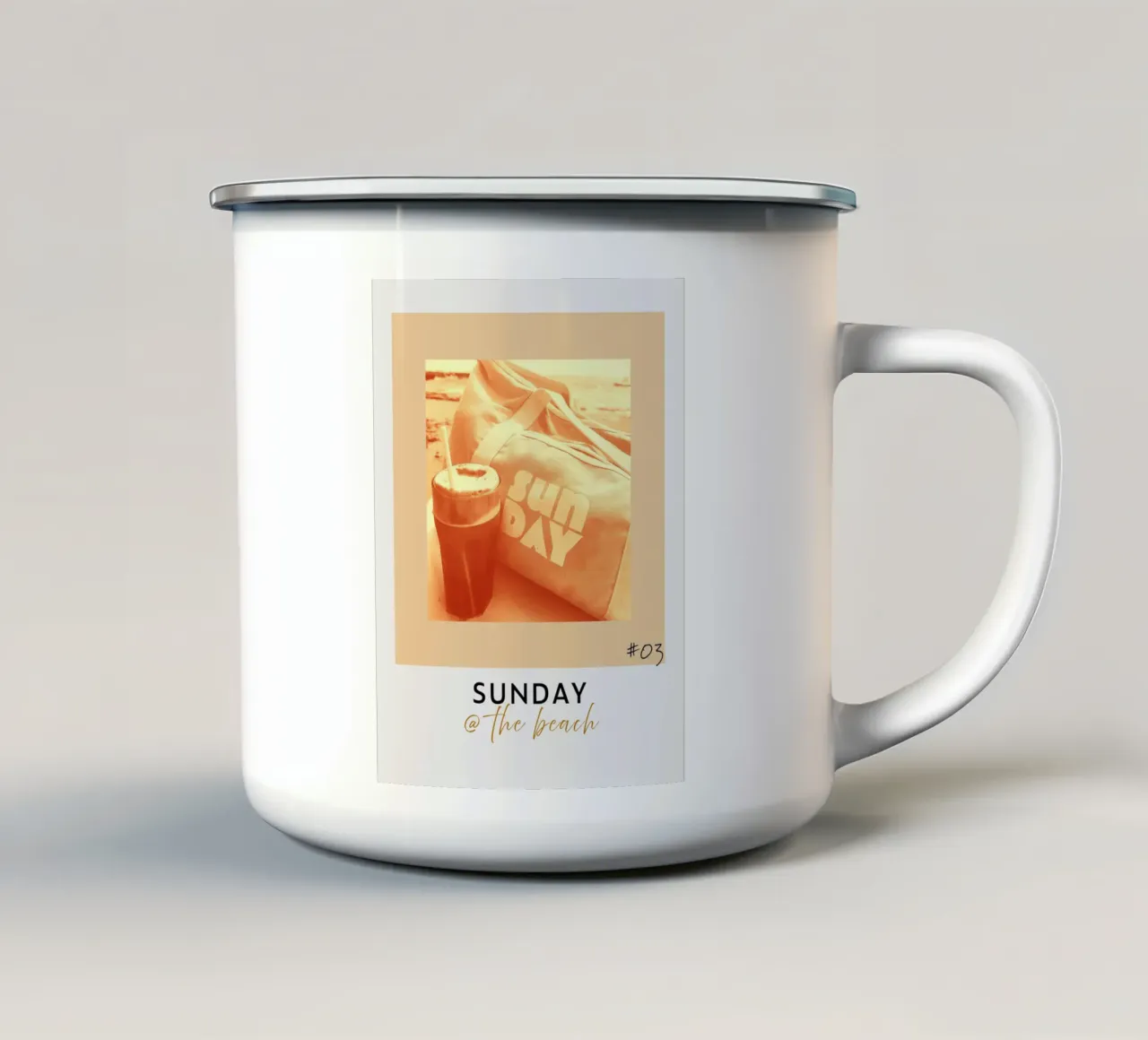 domenica #3 tazza in smalto da words-in-frames