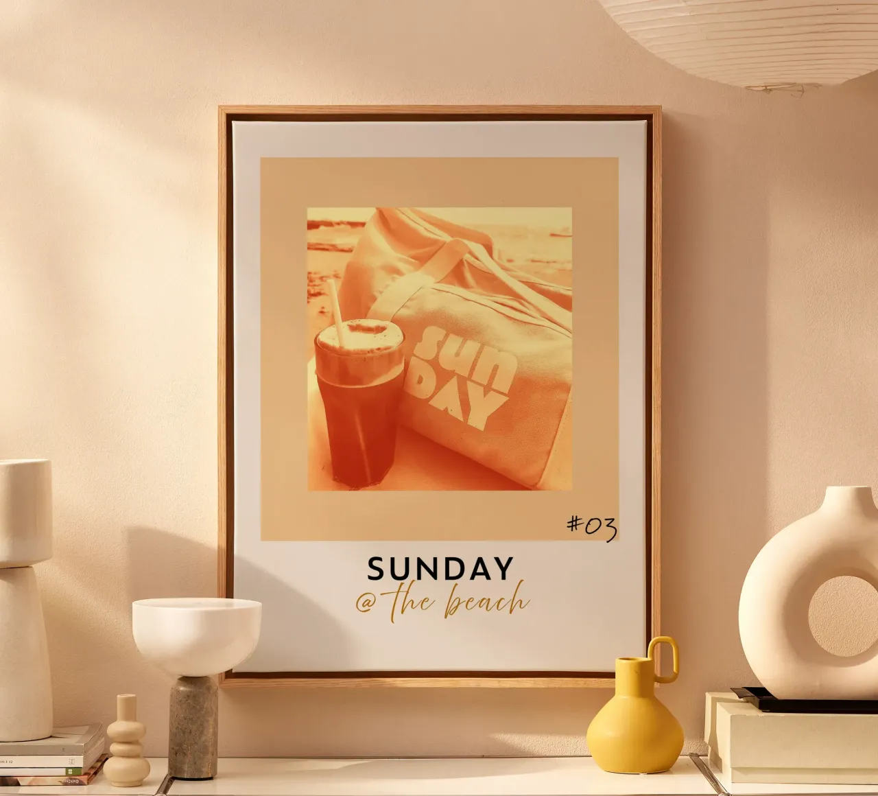 sunday #3 canvas with Floater frame by words-in-frames