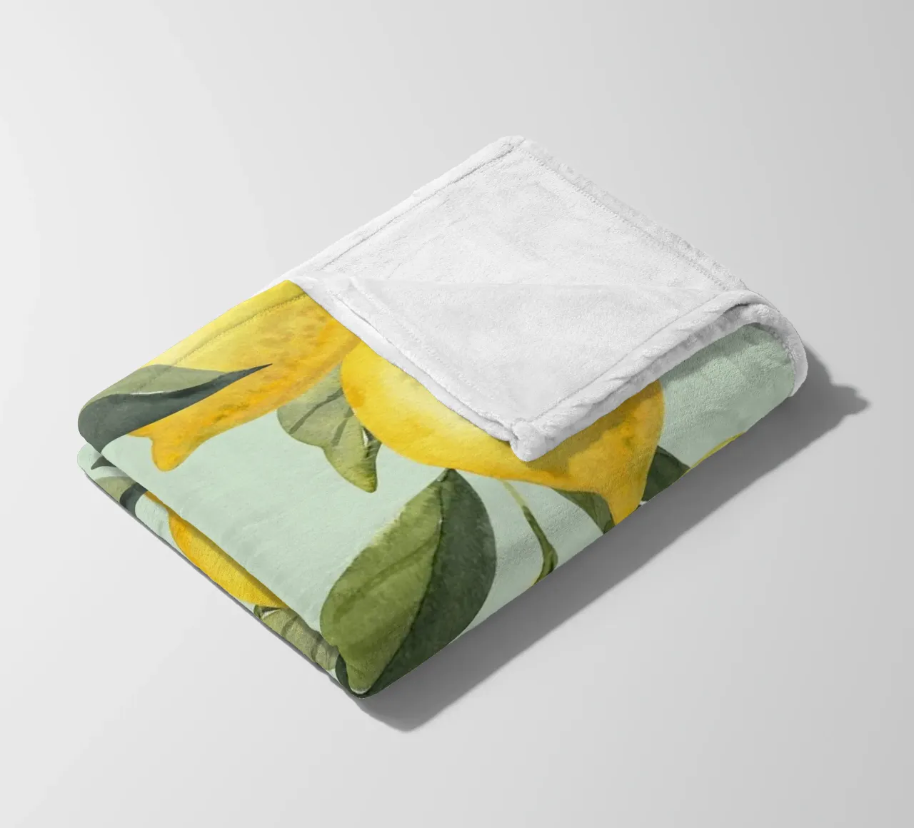 Lemon Print wall art fleece blanket by Bella Studio
