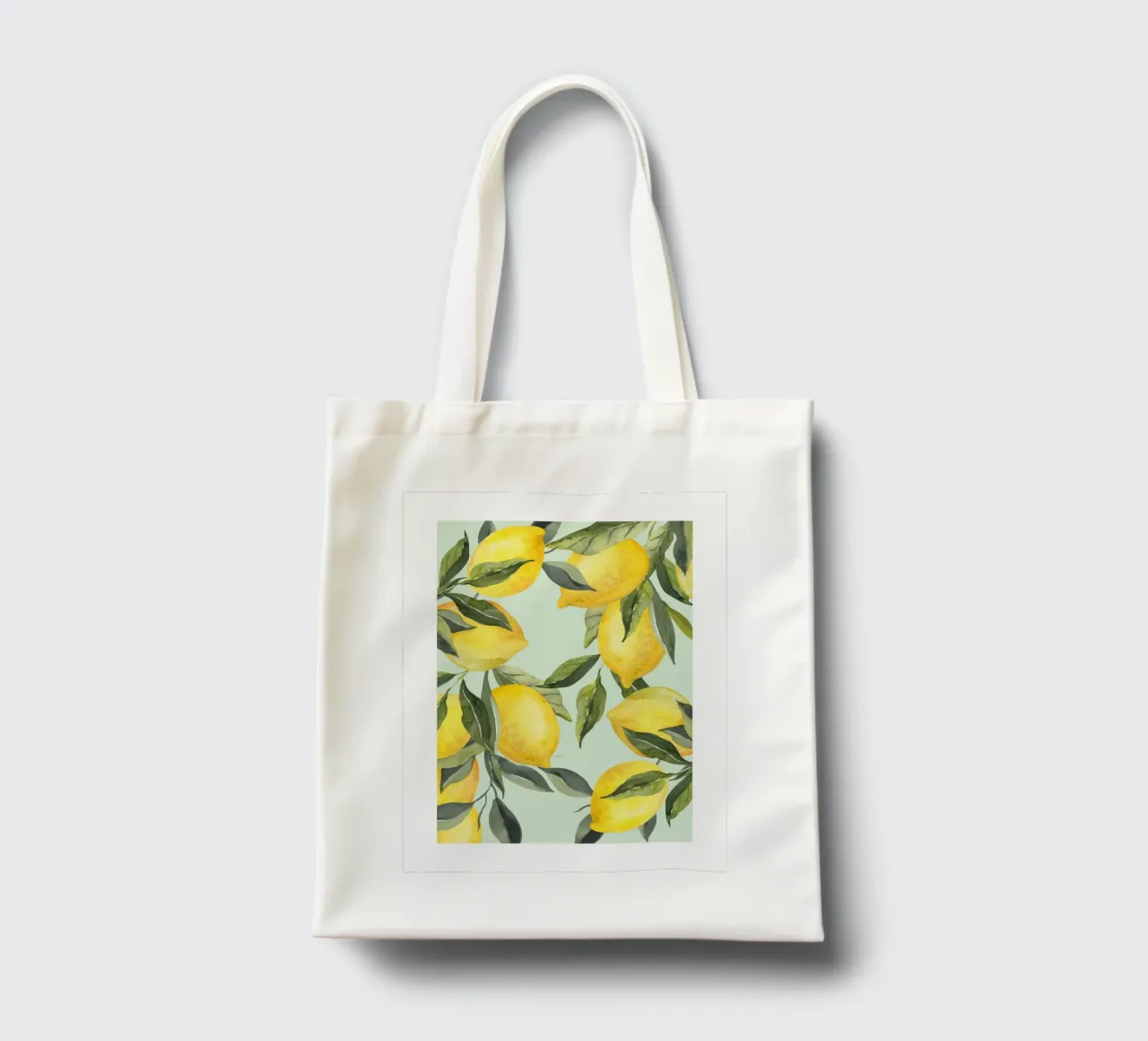 Lemon Print wall art tote bag by Bella Studio