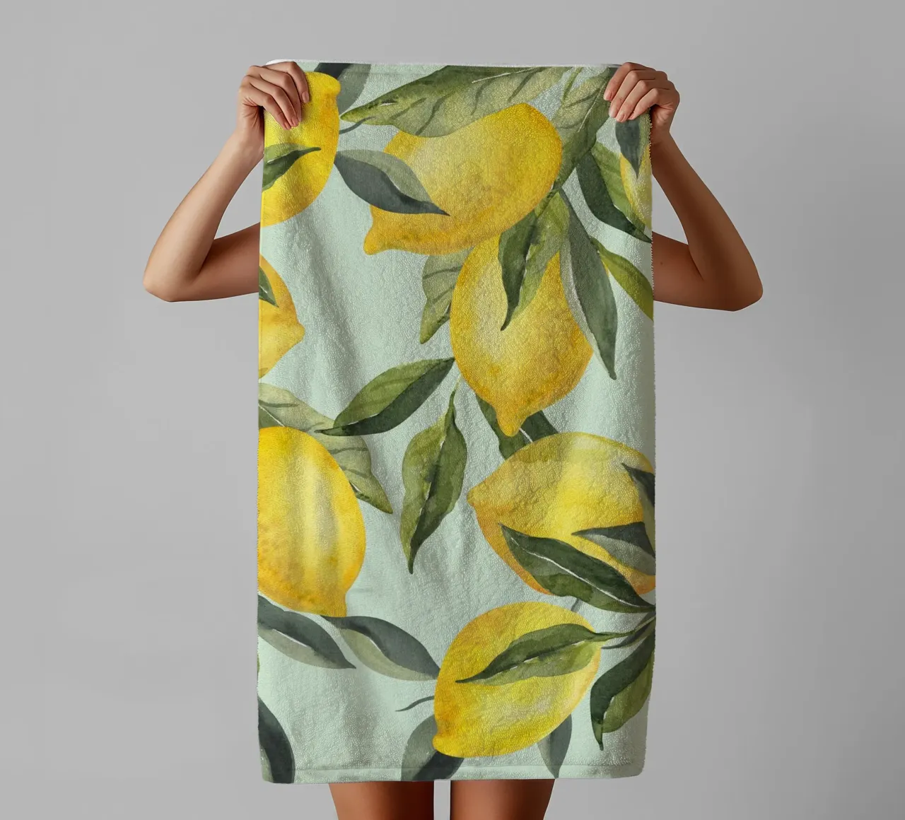 Art mural Lemon Print serviette de bain de Bella Studio