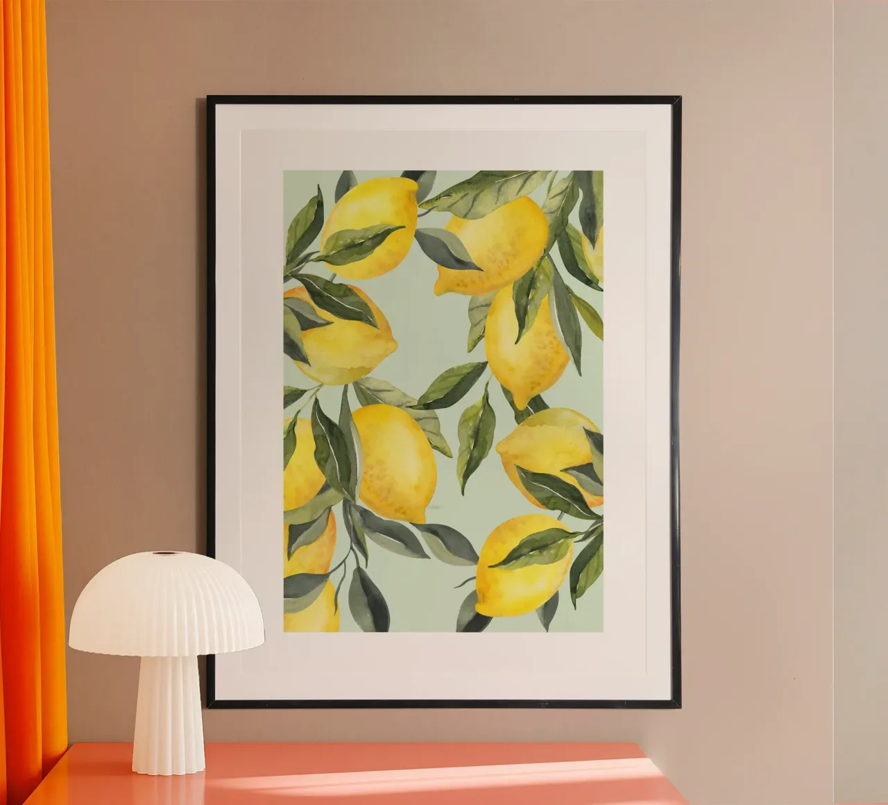 Lemon Print Wandkunst Hahnemühle von Bella Studio