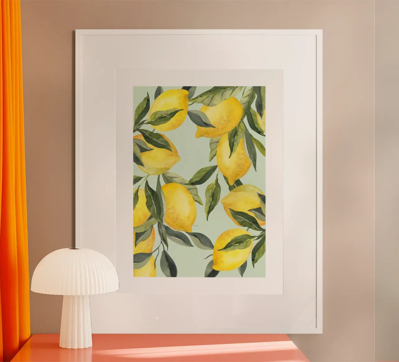 Lemon Print Wandkunst Hahnemühle von Bella Studio