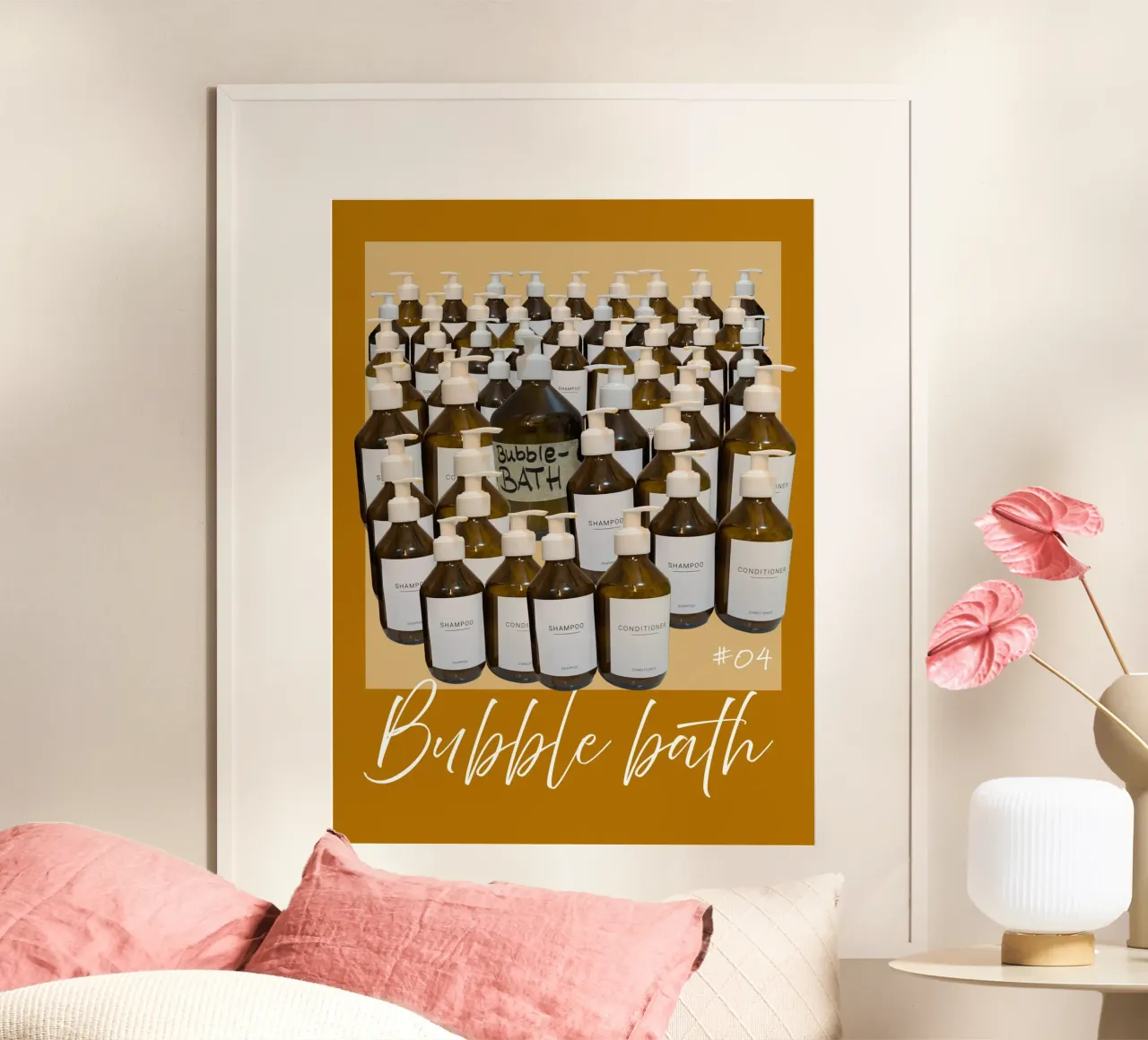 bagnoschiuma #4 poster con telaio in alluminio da words-in-frames