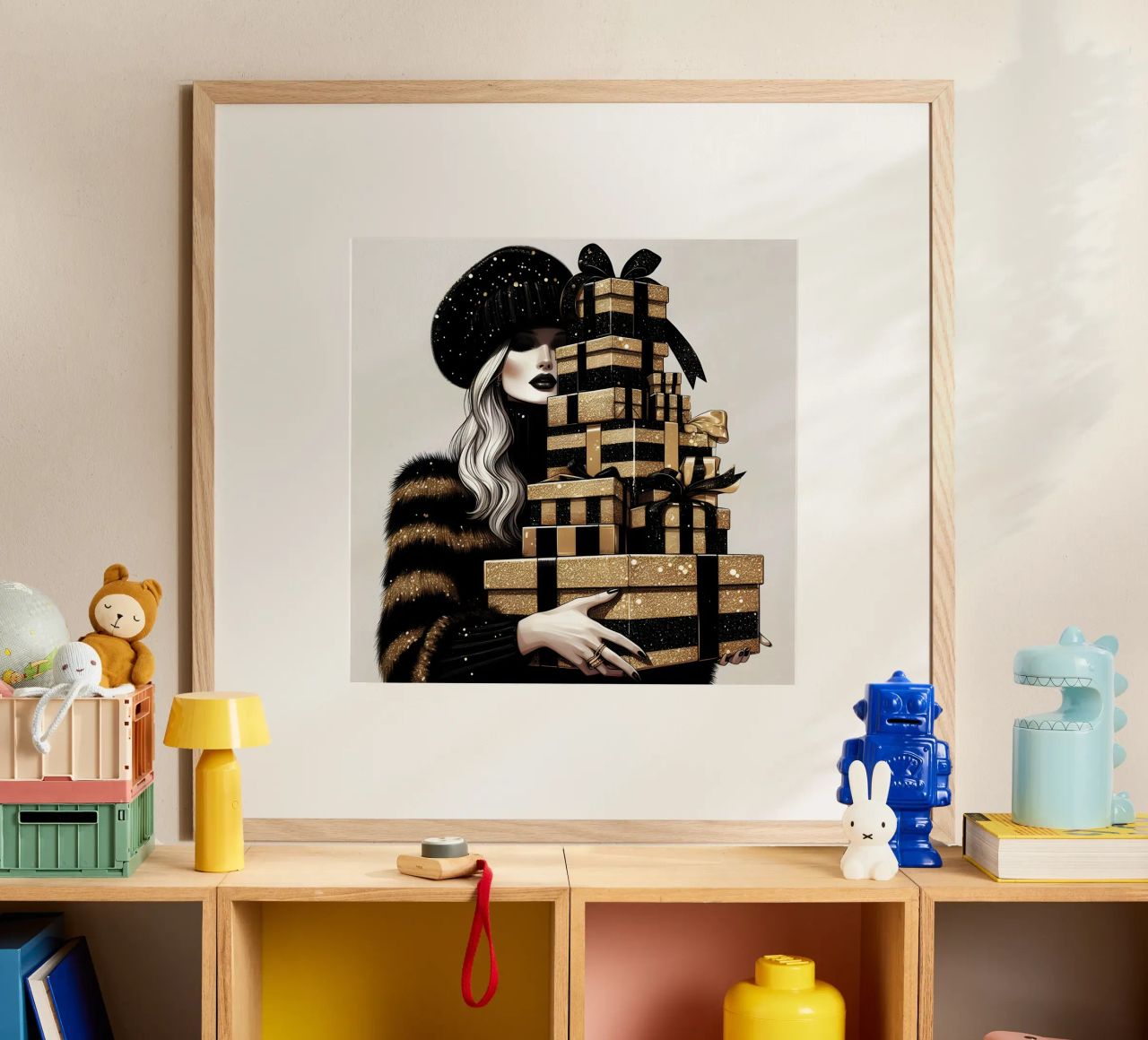 KERSTINKOPEN IN NEW YORK poster van ARTOMATIC