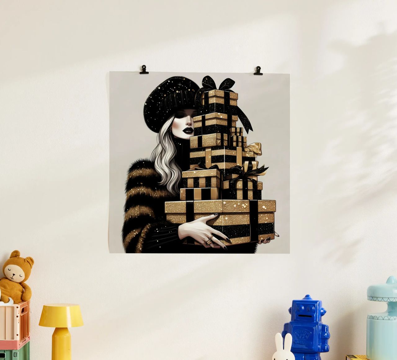KERSTINKOPEN IN NEW YORK poster van ARTOMATIC