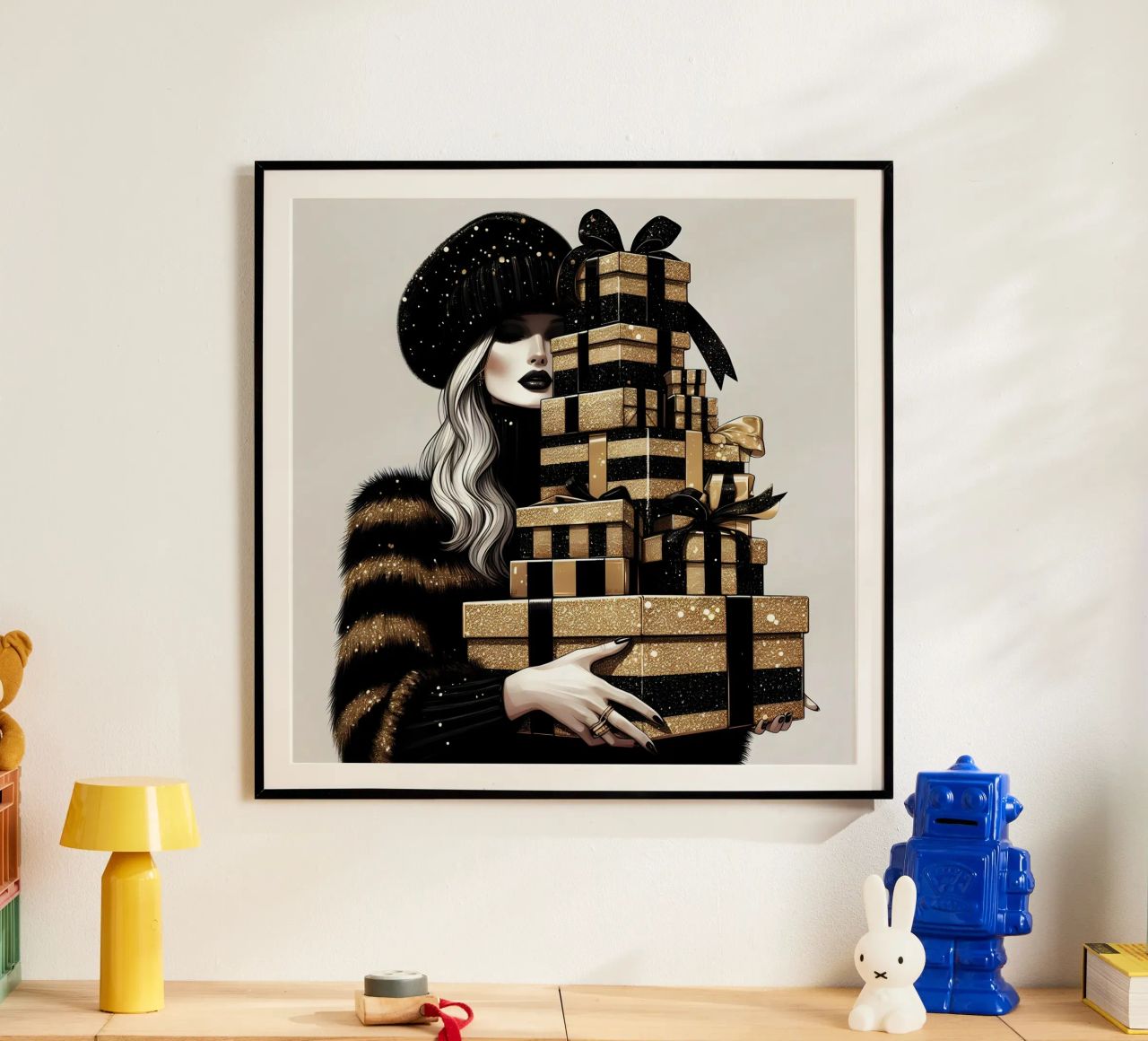 KERSTINKOPEN IN NEW YORK poster van ARTOMATIC