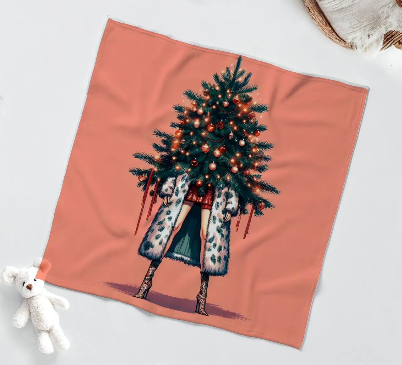 MODA DELL'ALBERO DI NATALE coperta in pile da ARTOMATIC