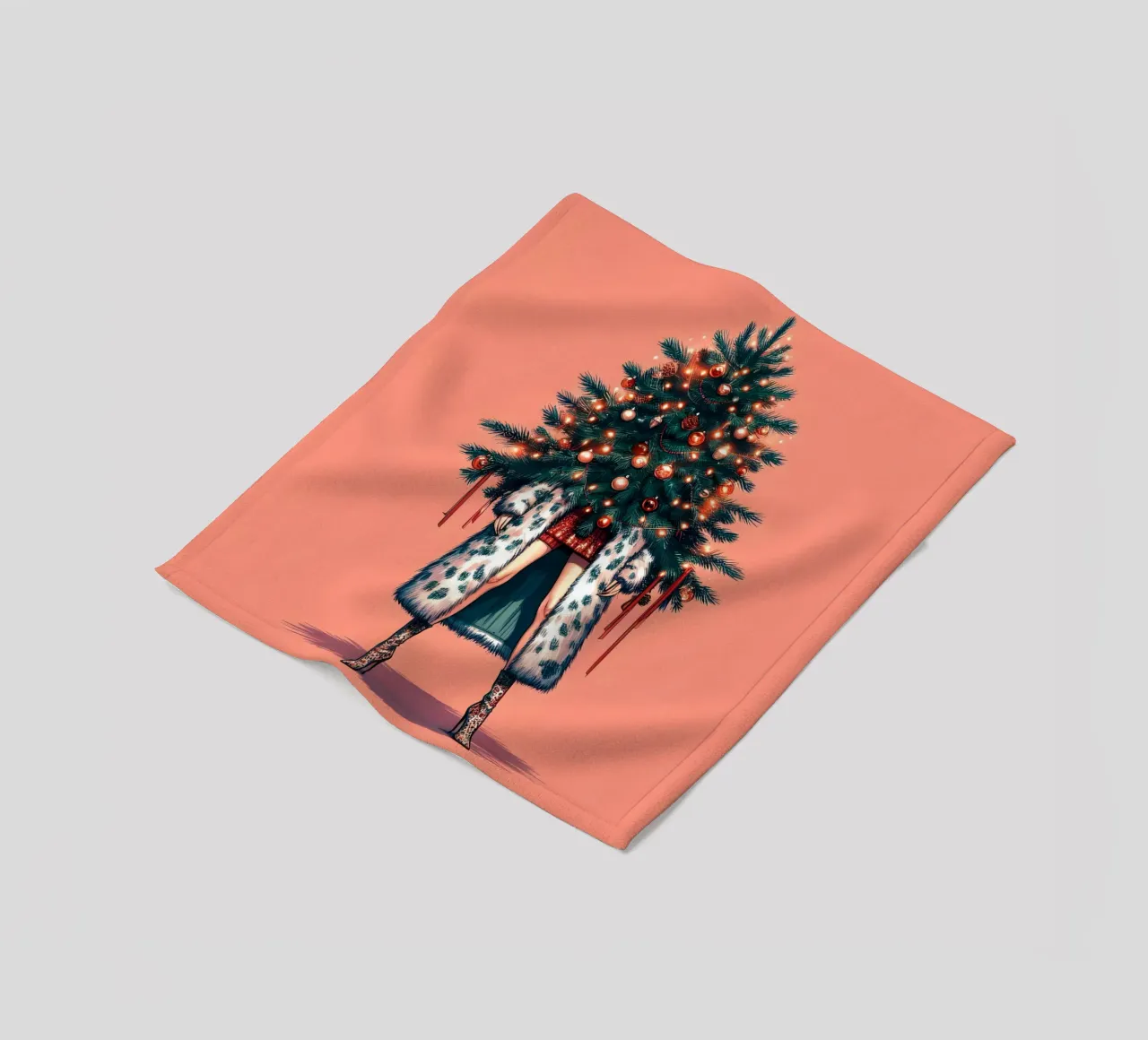 MODA DELL'ALBERO DI NATALE coperta in pile da ARTOMATIC