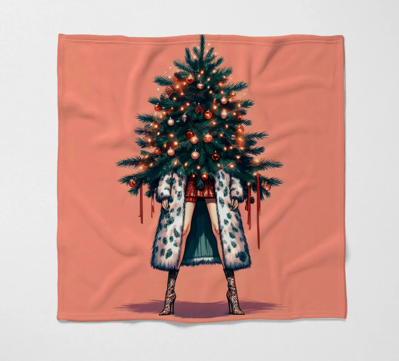 MODA DELL'ALBERO DI NATALE coperta in pile da ARTOMATIC