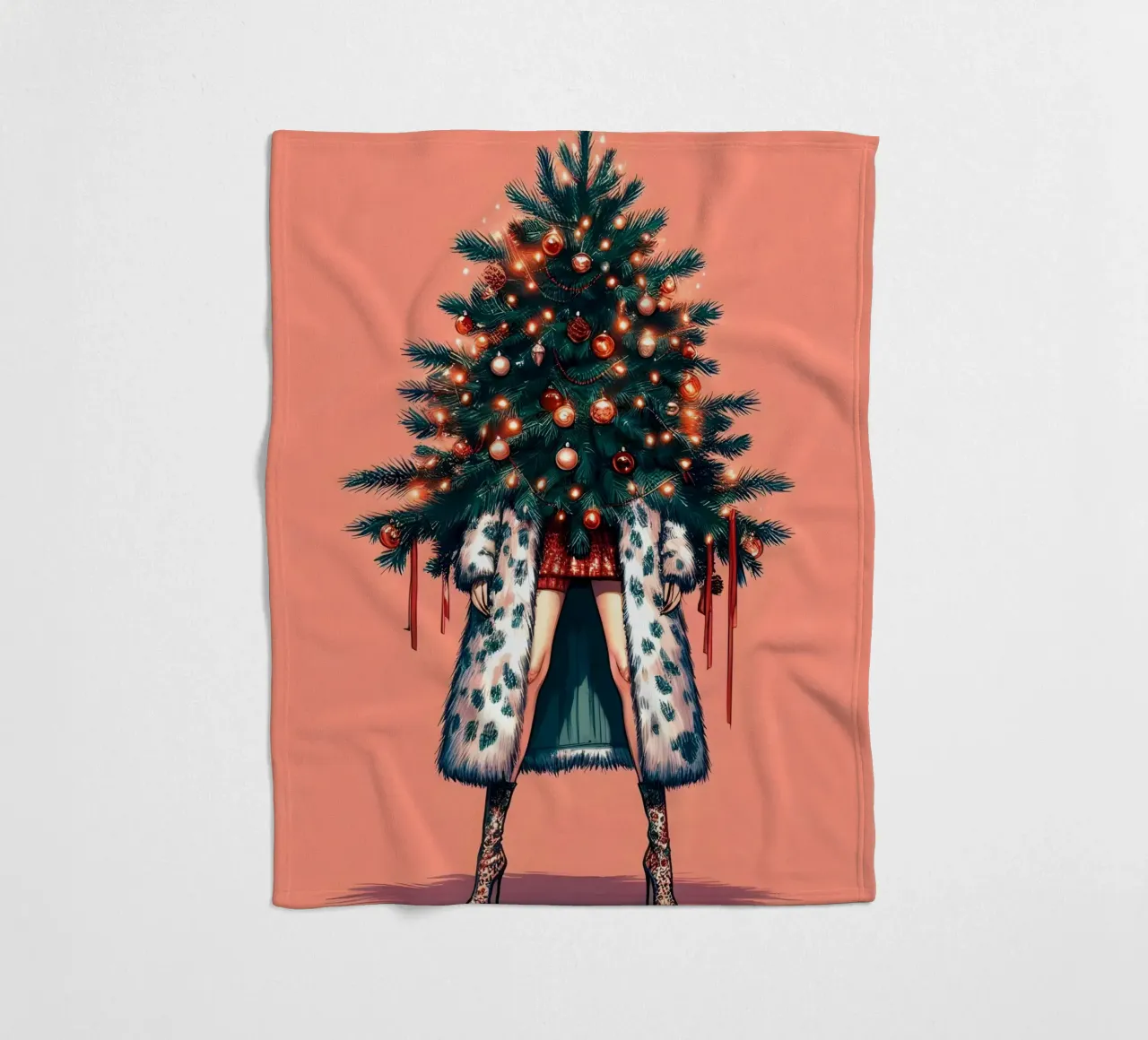 MODA DELL'ALBERO DI NATALE coperta in pile da ARTOMATIC