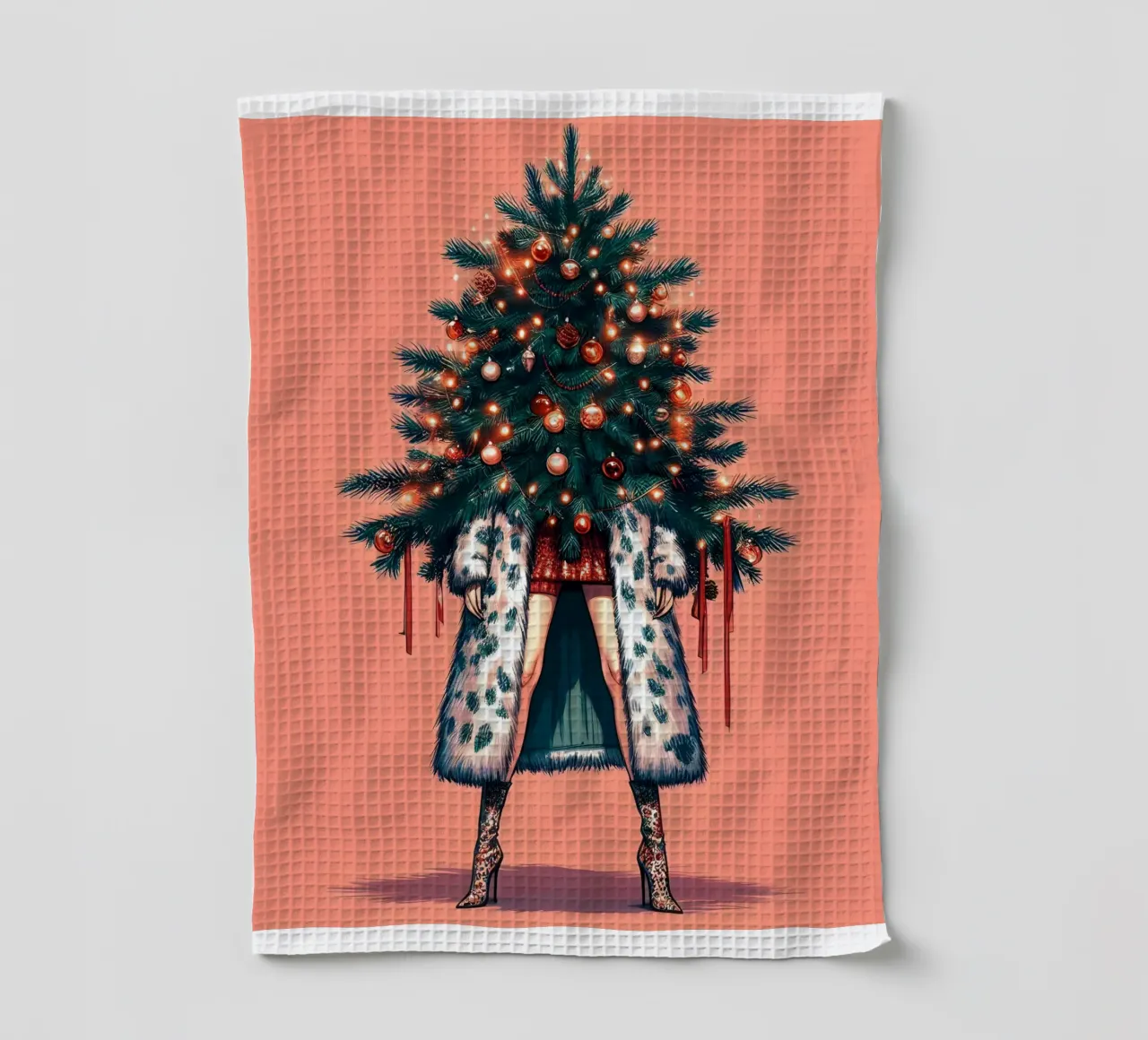 MODA DELL'ALBERO DI NATALE canovaccio da cucina da ARTOMATIC