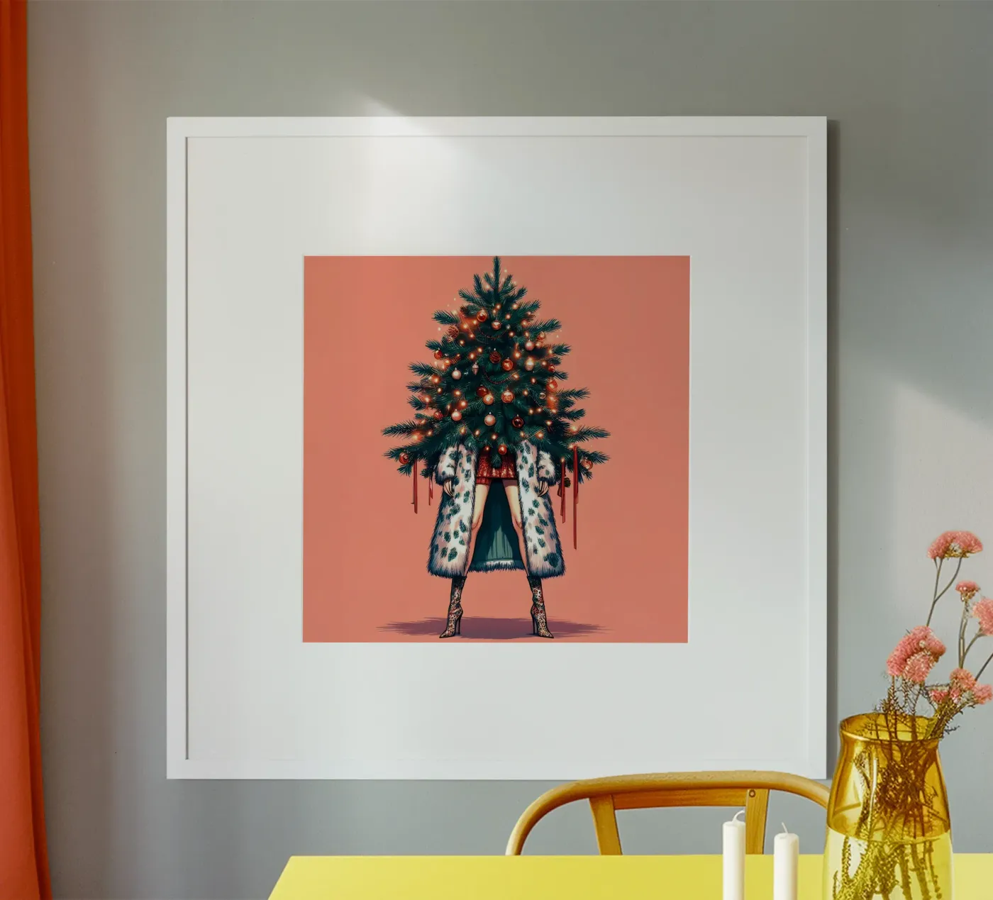 CHRISTMAS TREE FASHION Poster von ARTOMATIC