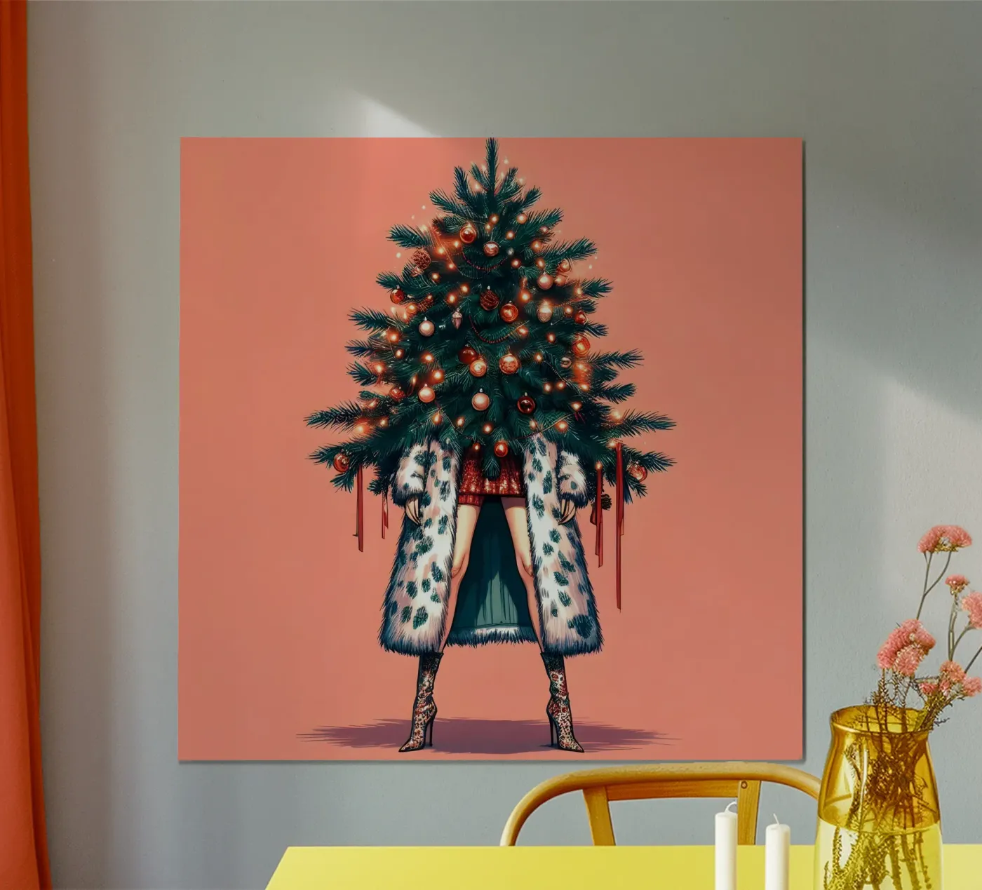 CHRISTMAS TREE FASHION Poster von ARTOMATIC