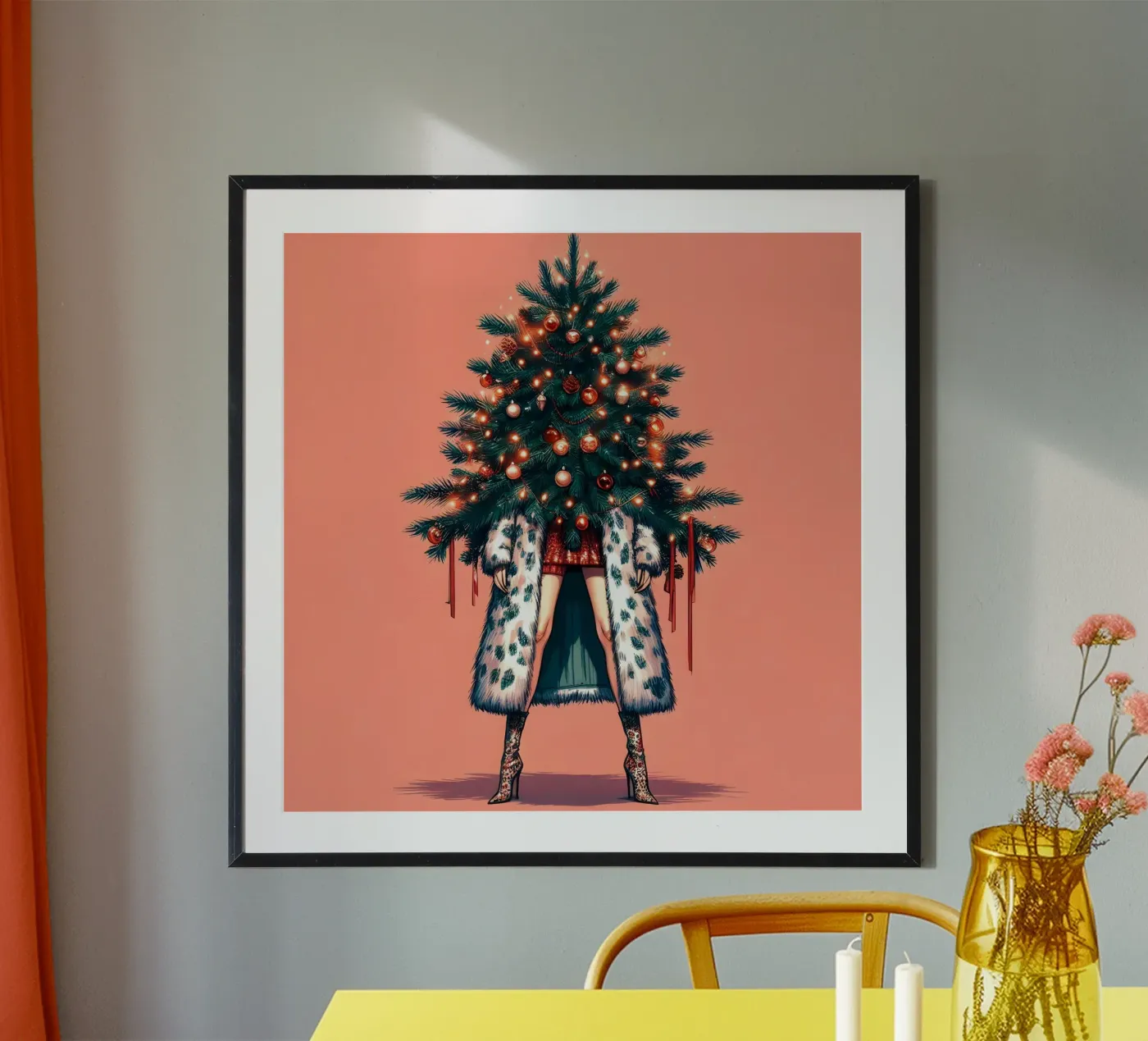 CHRISTMAS TREE FASHION Poster von ARTOMATIC