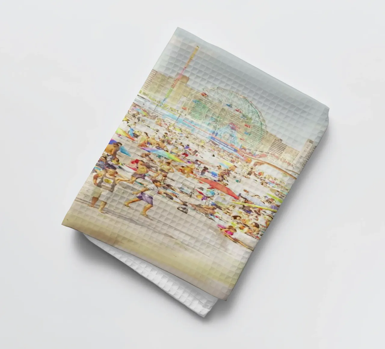 Brooklyn in July tea towel by Mina Teslaru