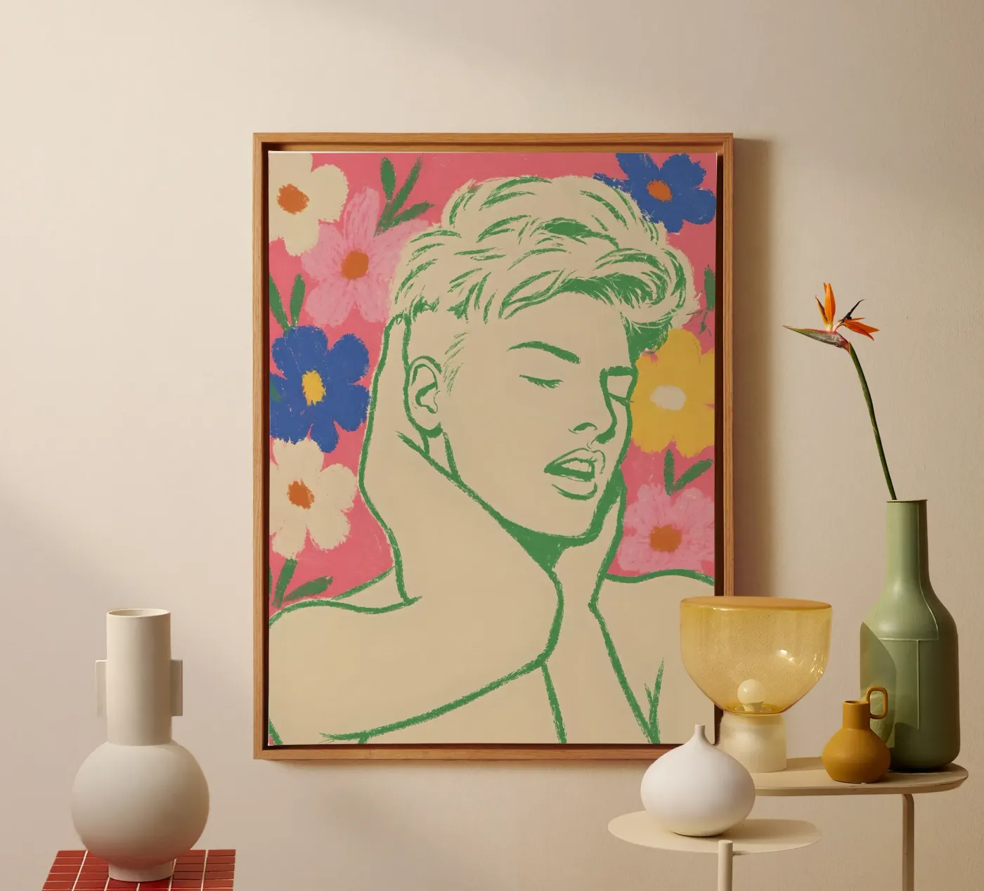 DAYDREAM AMONG THE FLOWERS canvas by ARTOMATIC