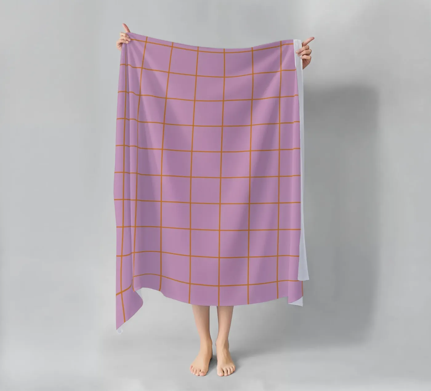 Grid Rose Orange telo mare da Studio ROSAGRAU