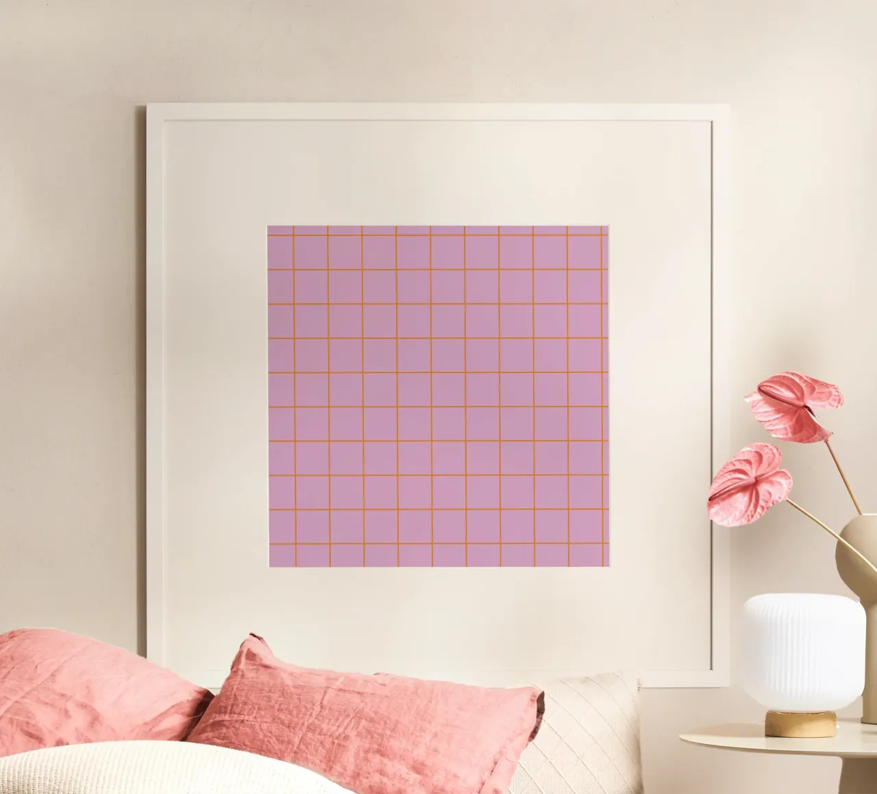 Grid Rose Orange poster da Studio ROSAGRAU