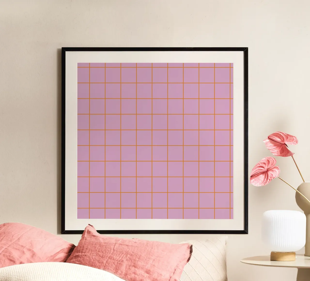 Grid Rose Orange poster da Studio ROSAGRAU