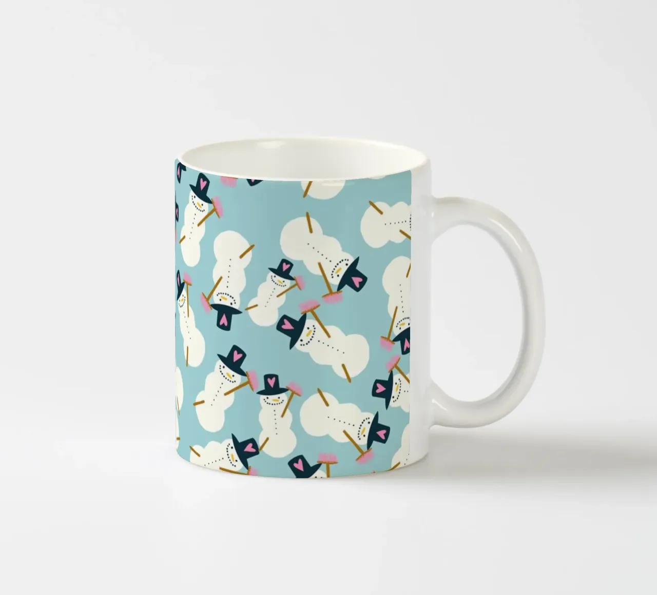 Schneemann blau tazza in ceramica da Miris bunte Modewelt