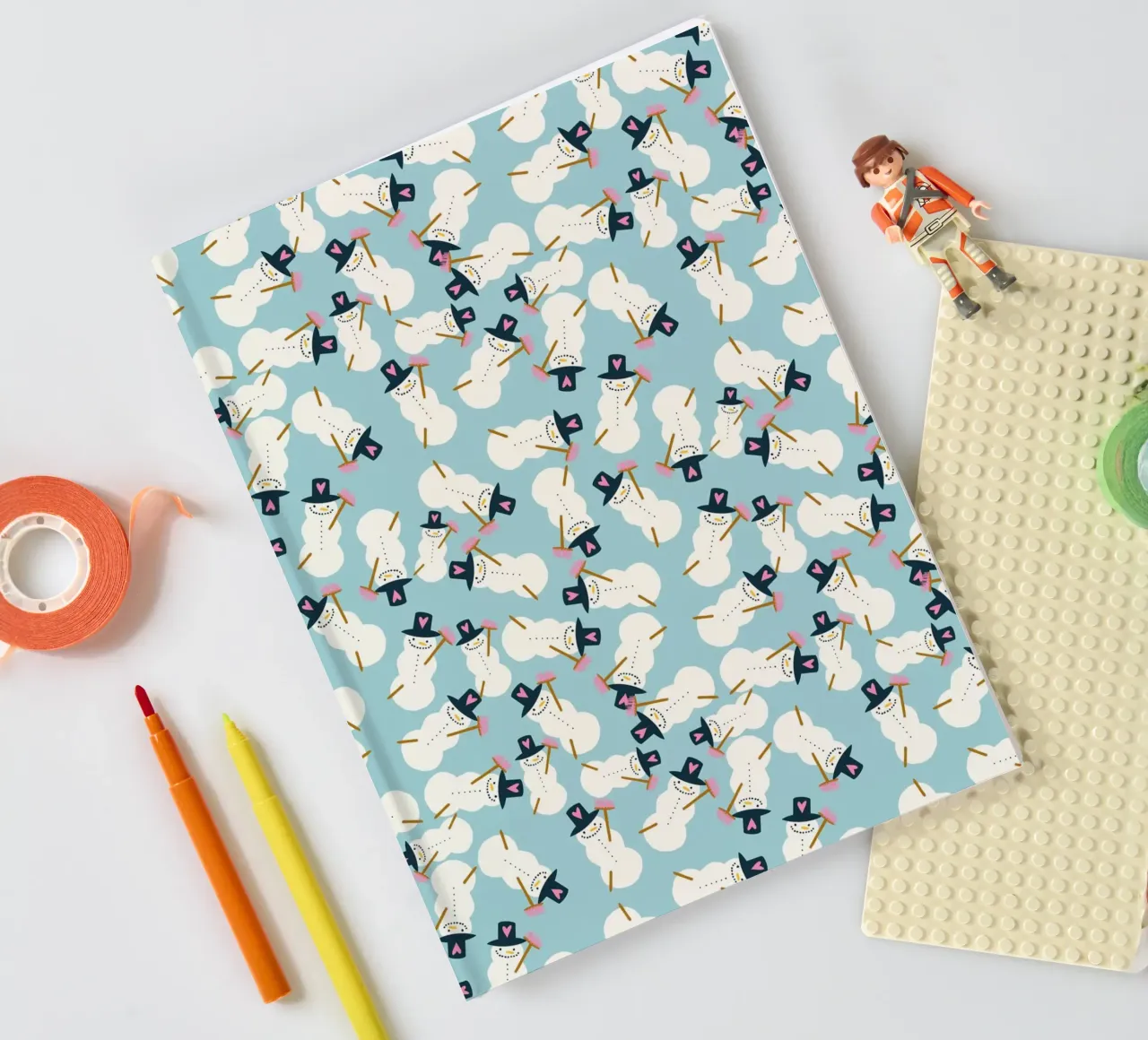 Schneemann blau notebook by Miris bunte Modewelt