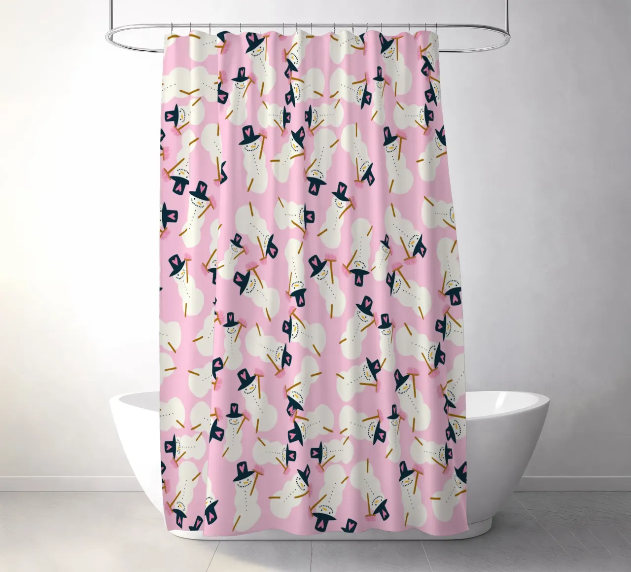 Schneemann rosa tenda da doccia da Miris bunte Modewelt