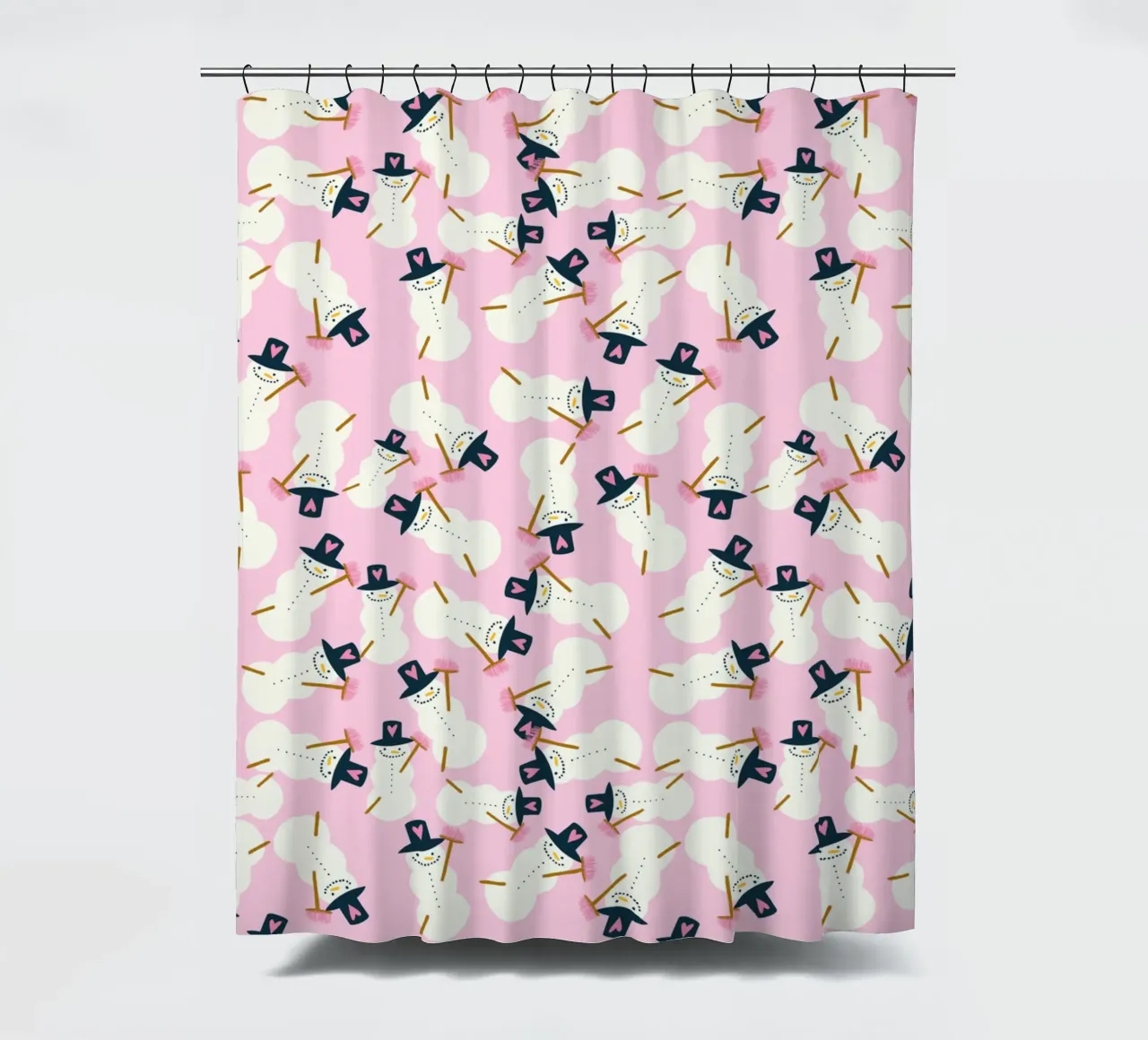 Schneemann rosa tenda da doccia da Miris bunte Modewelt